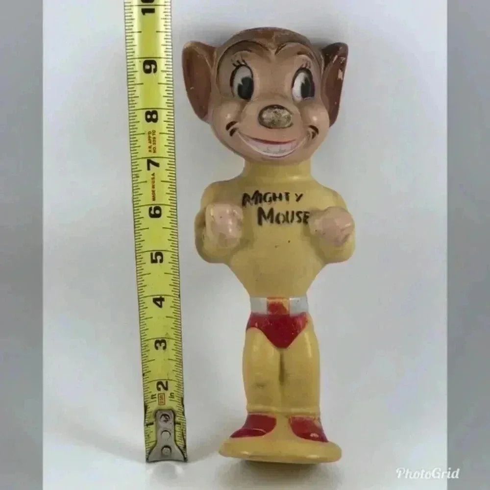 1950’s Vintage Mighty Mouse Vinyl Squeaky Figure - Picture 3 of 5